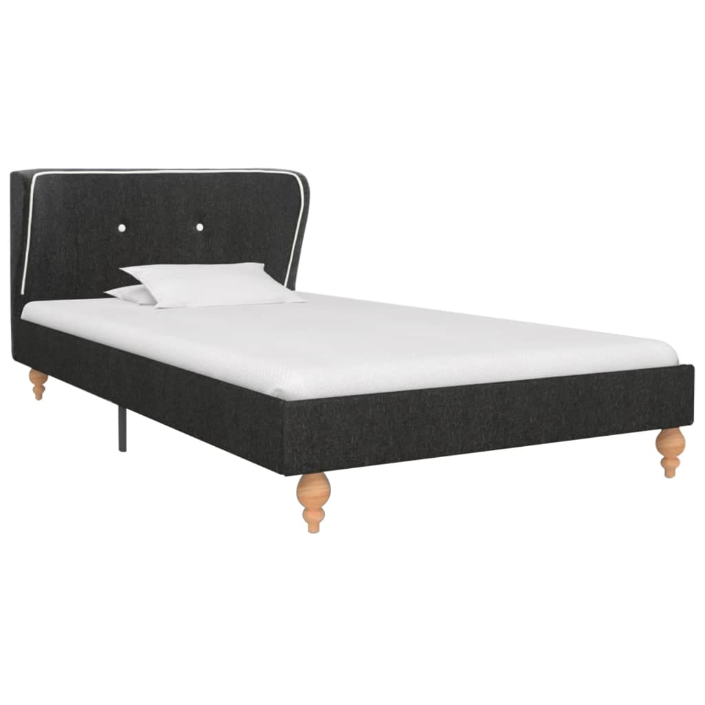 

vidaXL Bedframe jute donkergrijs 90x200 cm