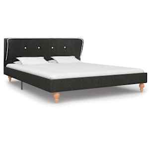 vidaXL Lovos rėmas, tamsiai pilkos sp., 140x200cm, burlapas