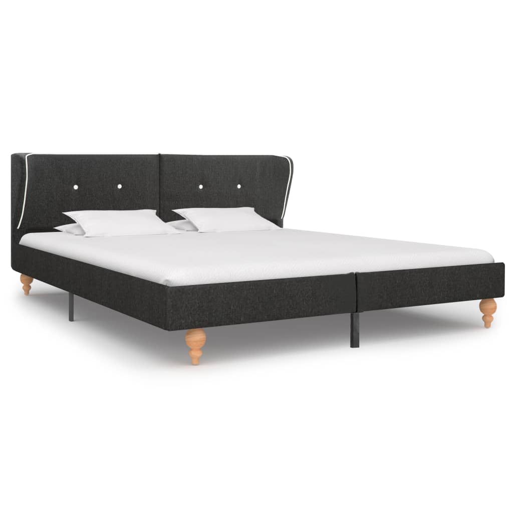 

vidaXL Bedframe jute donkergrijs 180x200 cm