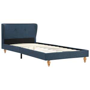 Rám postele modrý textil 90 x 200 cm - obrázek 4