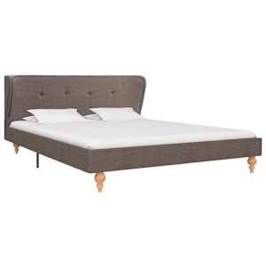 vidaXL Lovos rėmas, taupe sp., 140x200cm, audinys