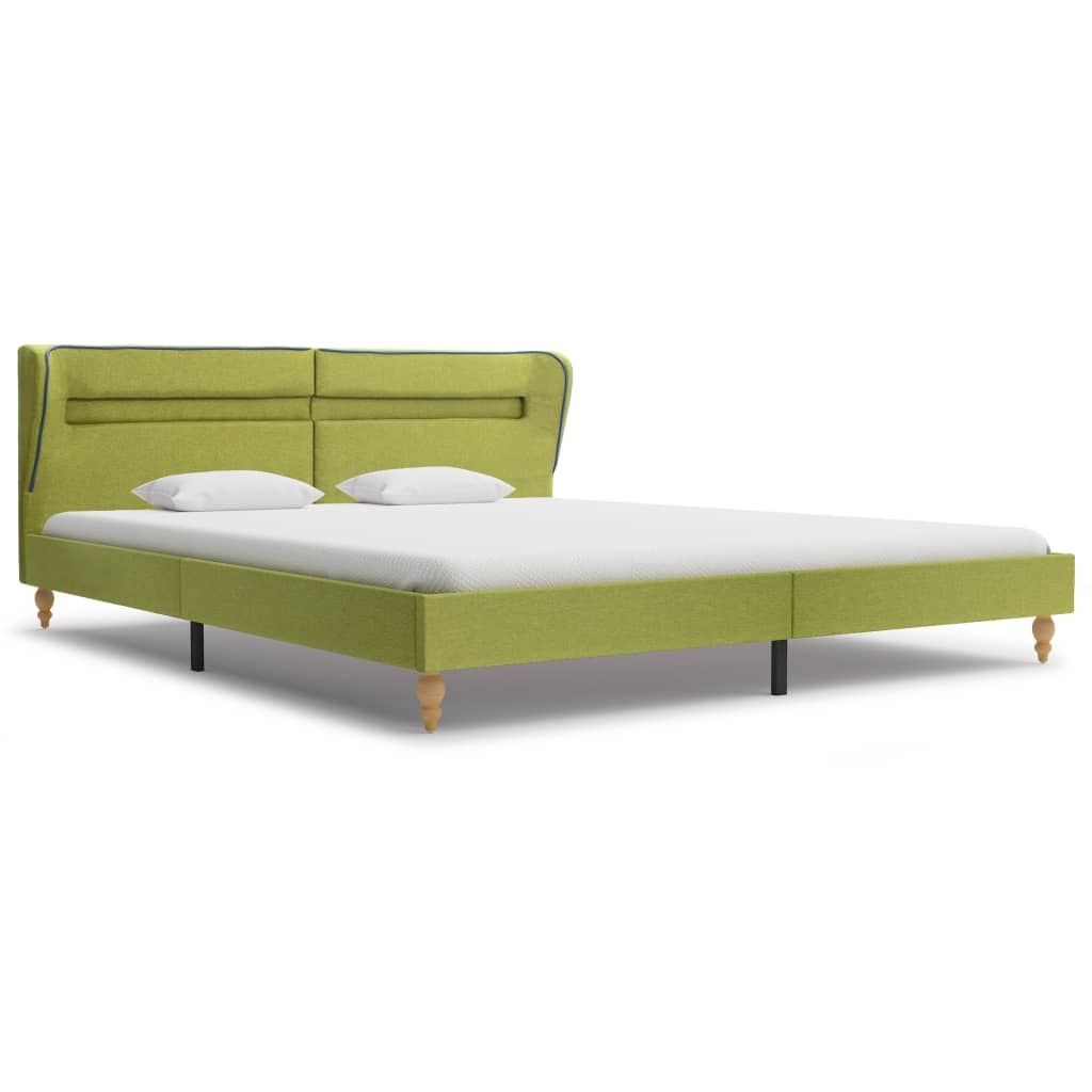 

vidaXL Bedframe met LED stof groen 180x200 cm