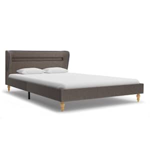 Rám postele s LED světlem taupe textil 140 x 200 cm - obrázek 3