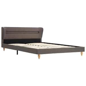 Rám postele s LED světlem taupe textil 140 x 200 cm - obrázek 4