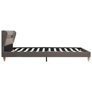 Rám postele s LED světlem taupe textil 140 x 200 cm - obrázek 6