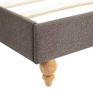 Rám postele s LED světlem taupe textil 140 x 200 cm - obrázek 8