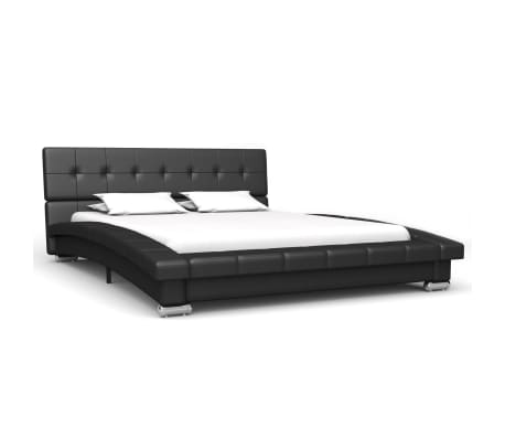 vidaXL Cadru de pat, negru, 200 x 120 cm, piele artificială