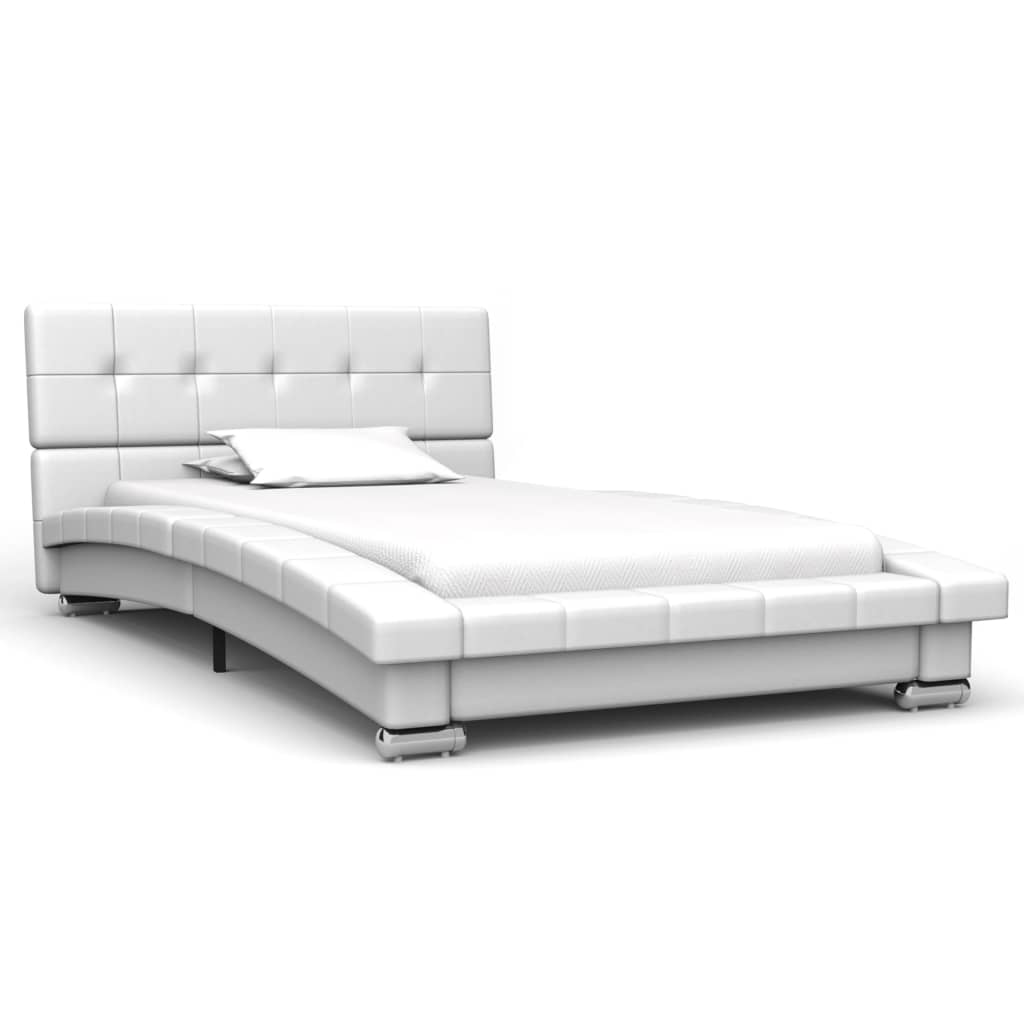 

vidaXL Bedframe kunstleer wit 200x90 cm
