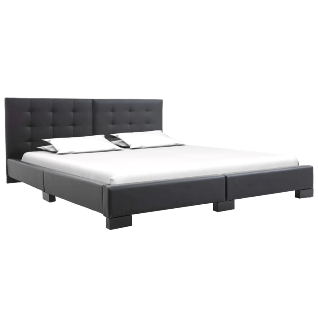 vidaXL Bedframe kunstleer zwart 120x200 cm