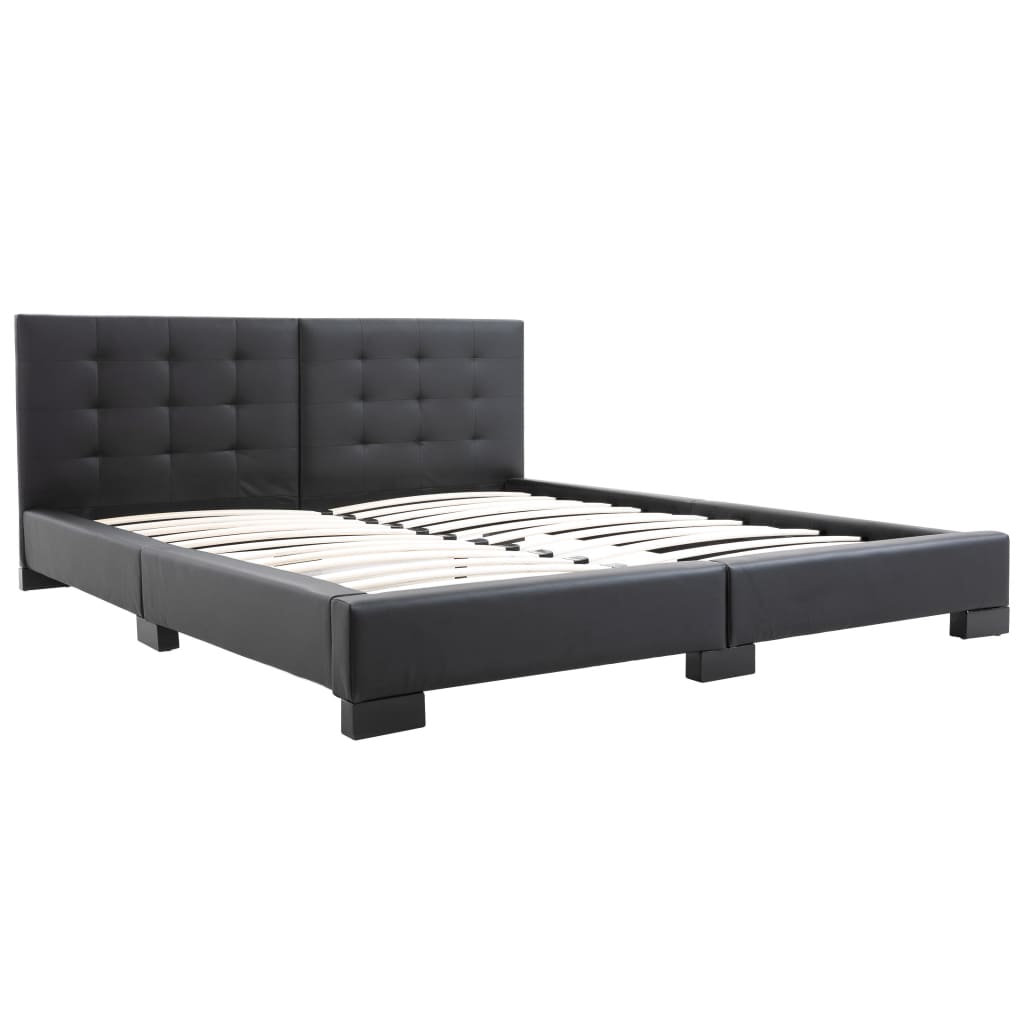 vidaXL Bedframe kunstleer zwart 200x160 cm afbeelding