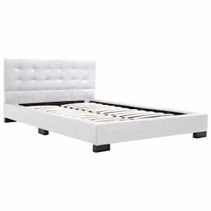 vidaXL voodiraam valge kunstnahast 120 x 200 cm