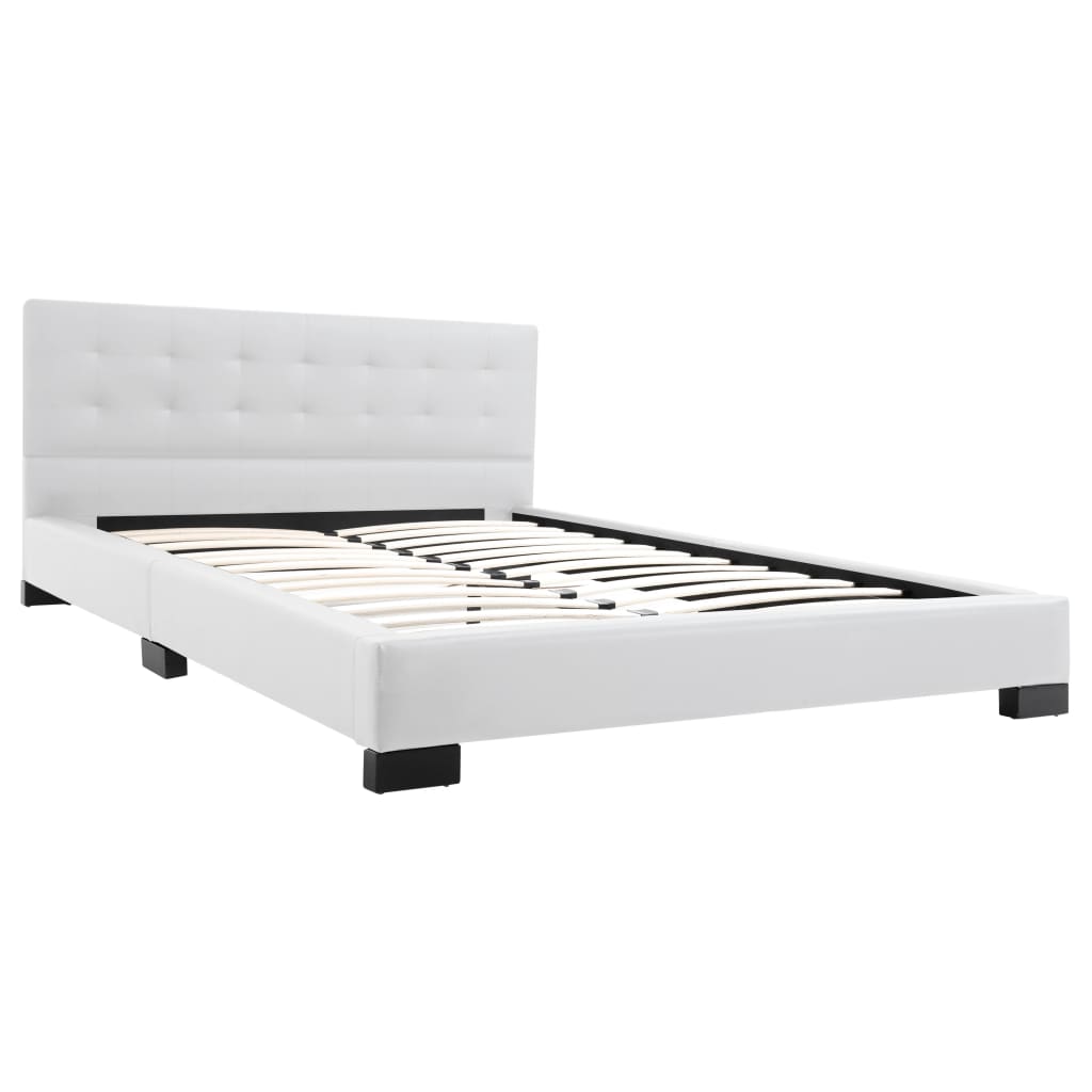 

vidaXL Bedframe kunstleer wit 140x200 cm