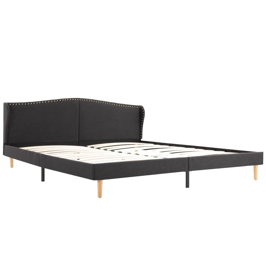 

vidaXL Bedframe stof donkergrijs 160x200 cm