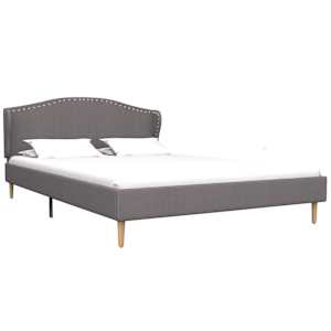 vidaXL Lovos rėmas, &scaron;viesiai pilkas, 120x200 cm, audinys