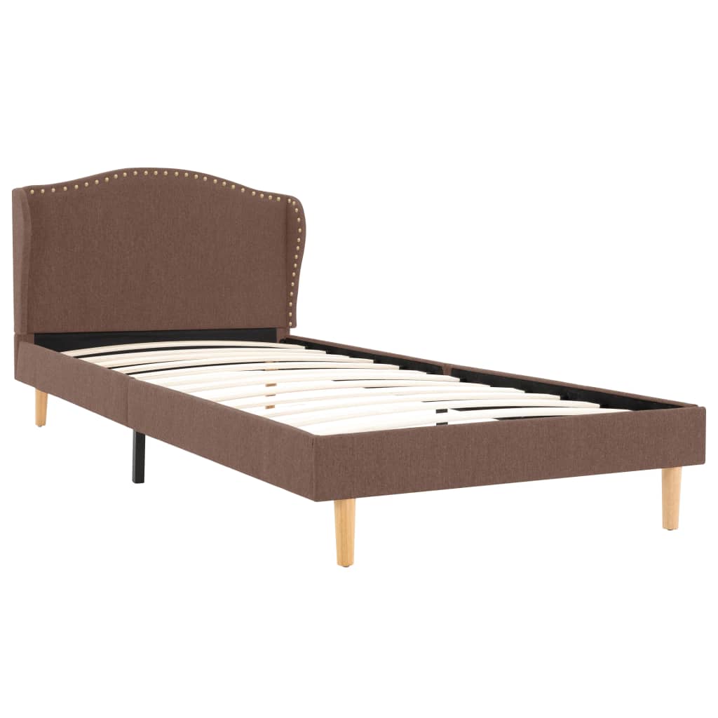 

vidaXL Bedframe stof bruin 90x200 cm