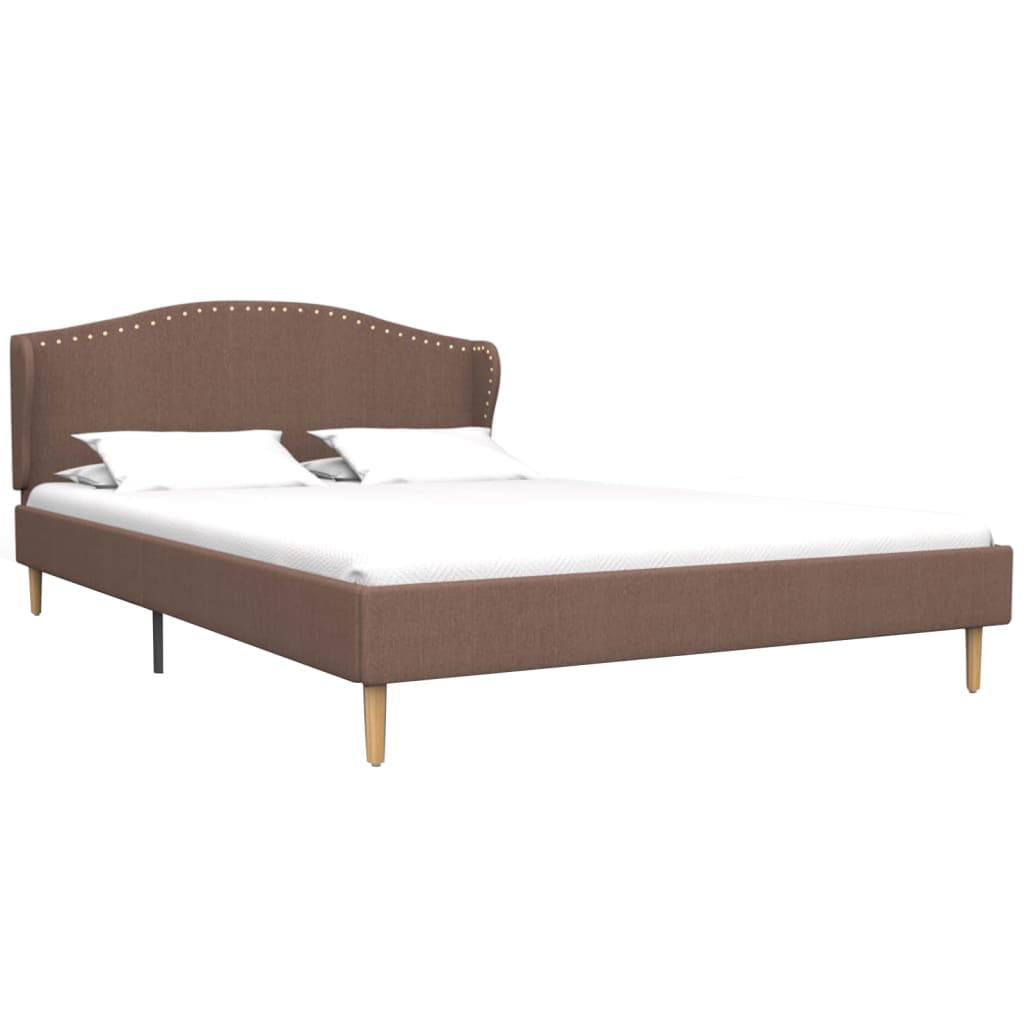 

vidaXL Bedframe stof bruin 120x200 cm