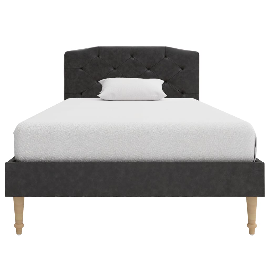 vidaXL Bed Frame Black Fabric 90x190 cm 3FT Single