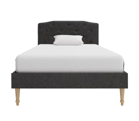 vidaXL Bed Frame Black Fabric 90x190 cm 3FT Single