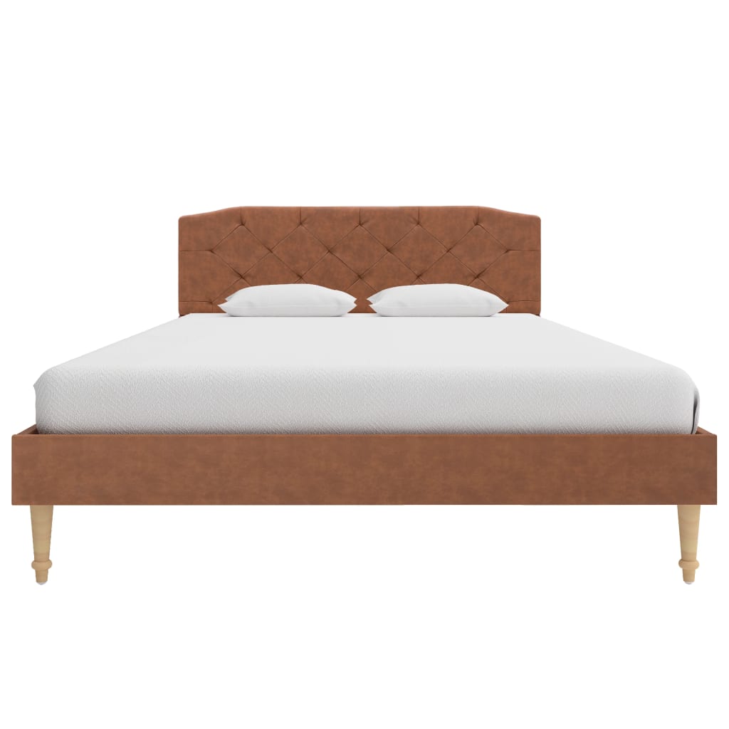 

vidaXL Bedframe stof bruin 120x190 cm