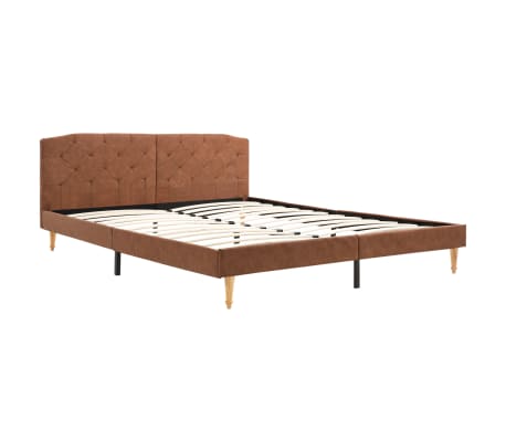 vidaXL Bedframe stof bruin 150x200 cm