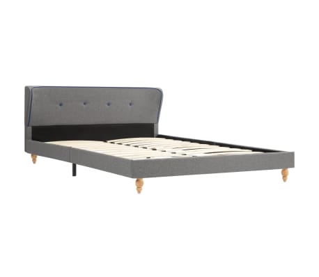 vidaXL Bedframe stof lichtgrijs 135x190 cm