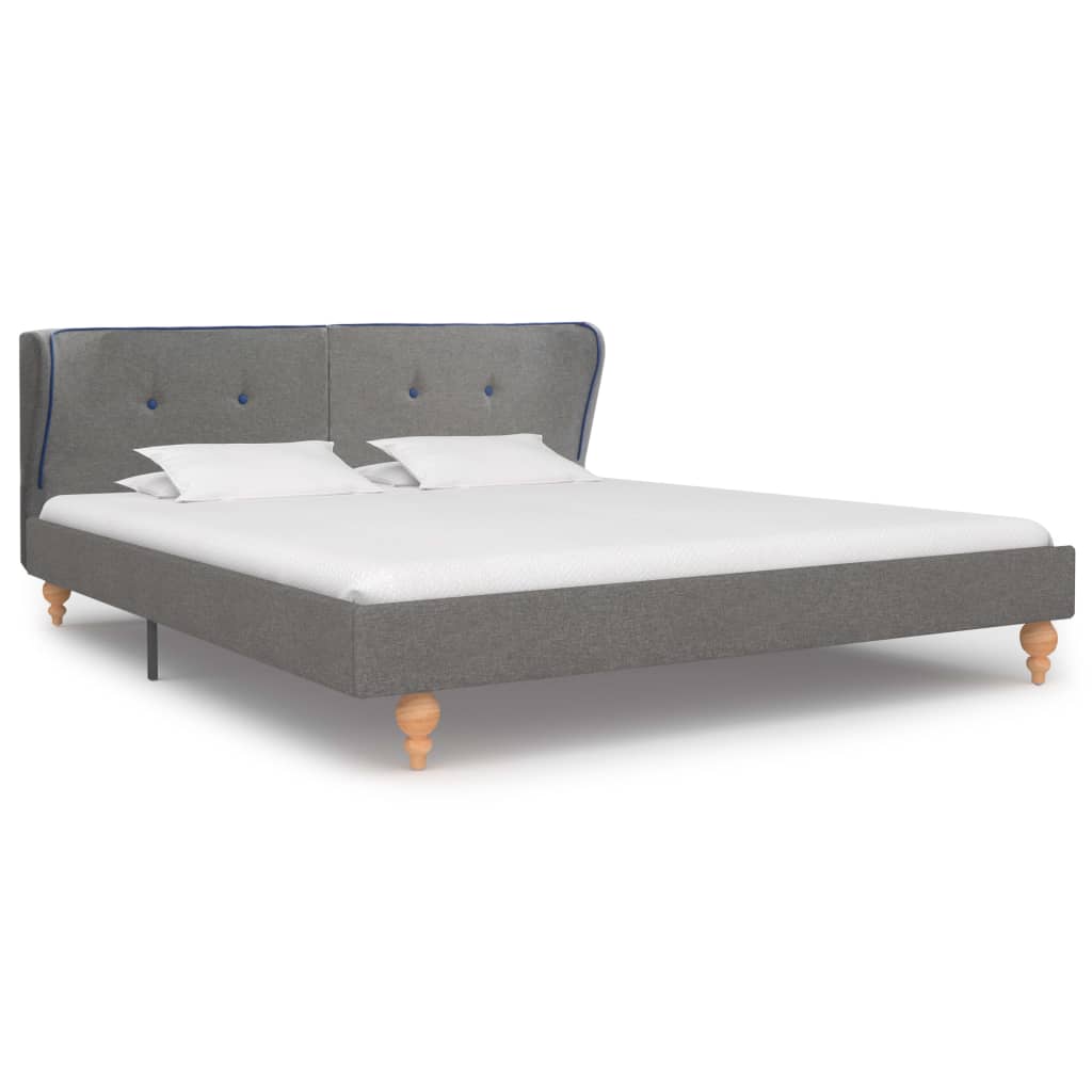 280703 vidaXL Bed Frame Light Grey Fabric 150×200 cm (UK/NO/IE/FI/DE/FR/NL only)