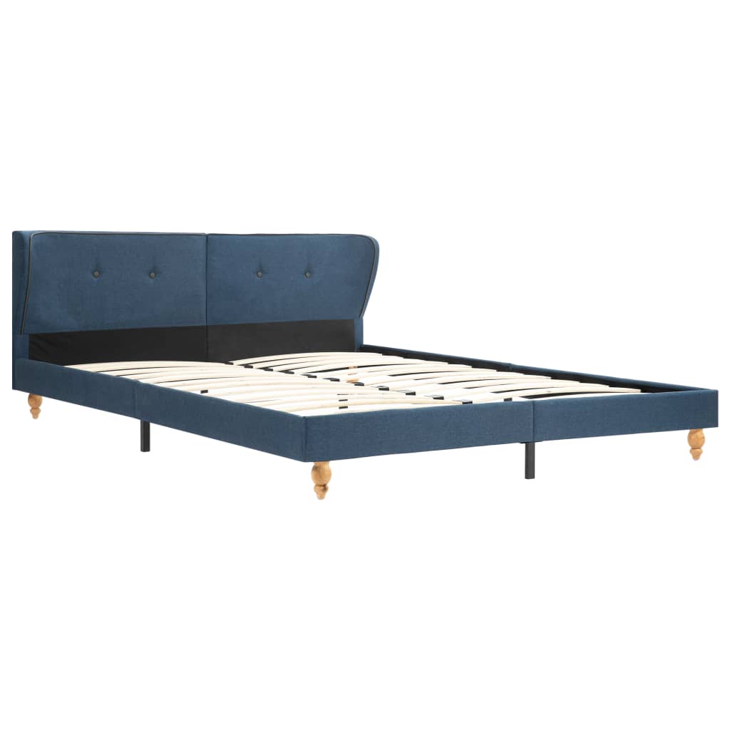 

vidaXL Bedframe stof blauw 150x200 cm