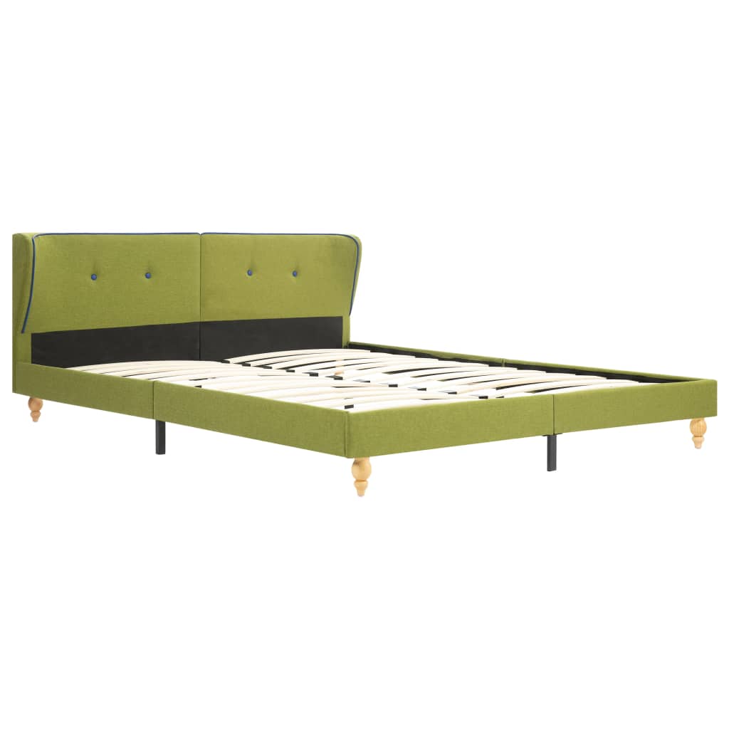 280712 vidaXL Bed Frame Green Fabric 180x200 cm (UK/NO/IE/FI/DE/FR/NL only)