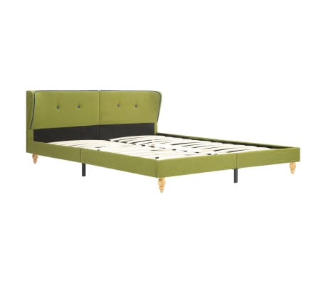 vidaXL Bed Frame Green Fabric 180x200 cm 6FT Super King