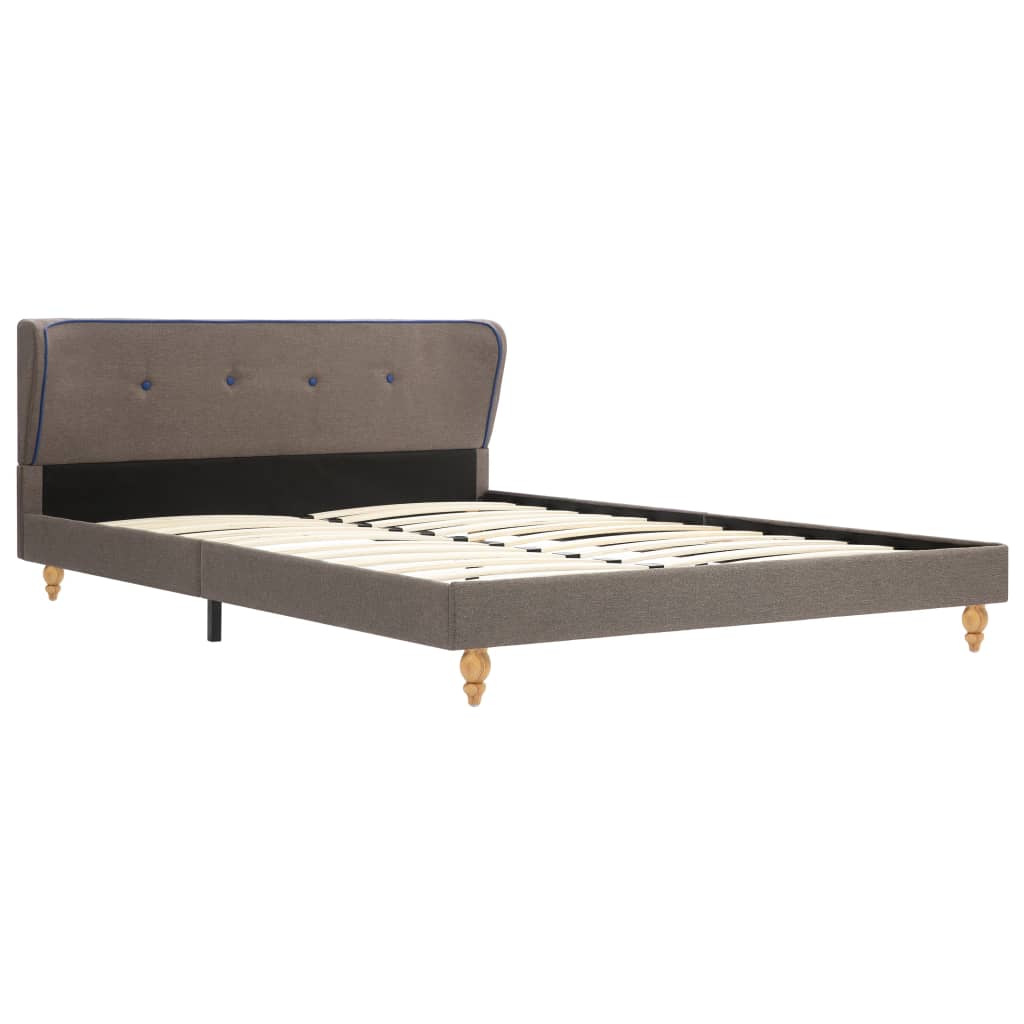 

vidaXL Bedframe stof taupe 135x190 cm