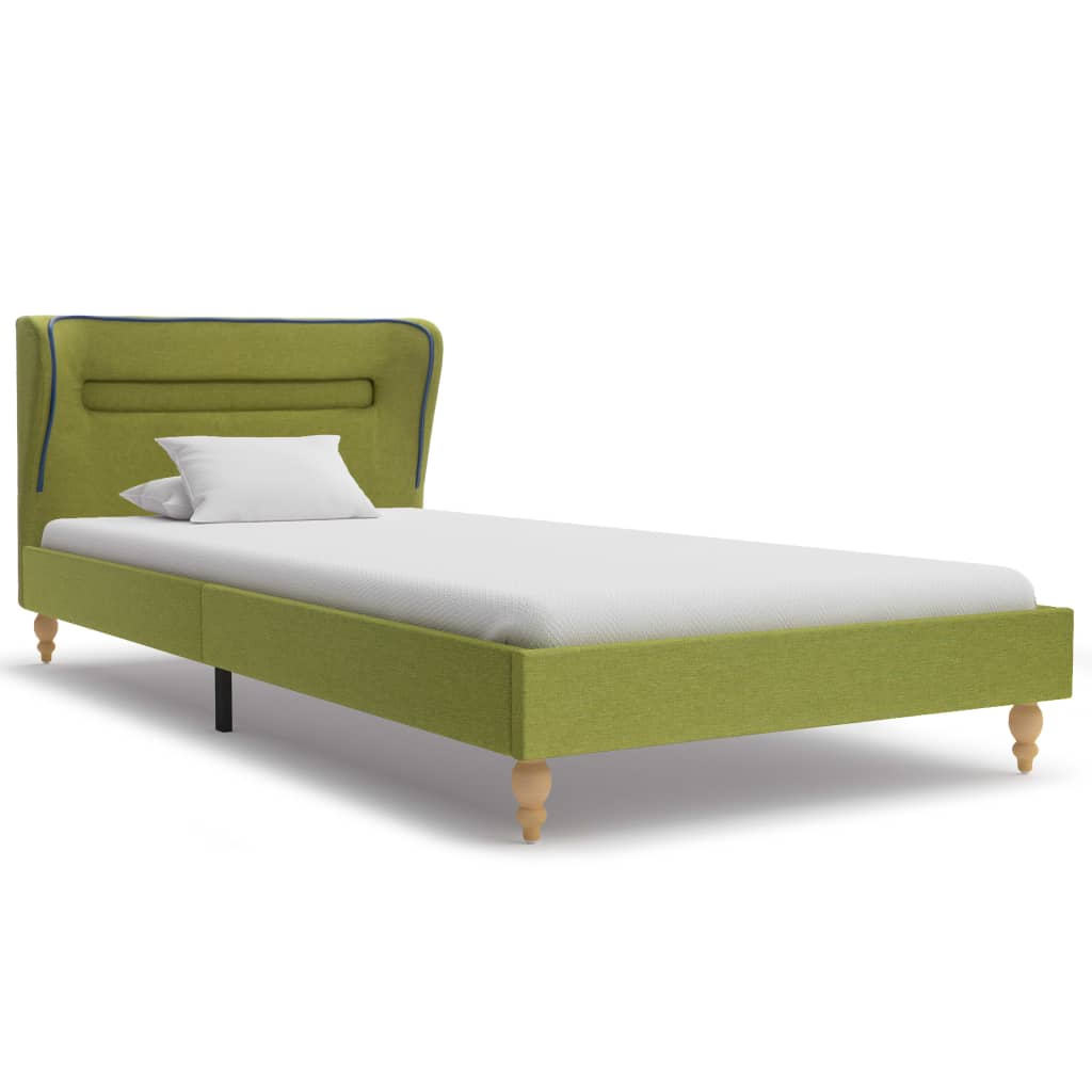 

vidaXL Bedframe met LED stof groen 90x190 cm