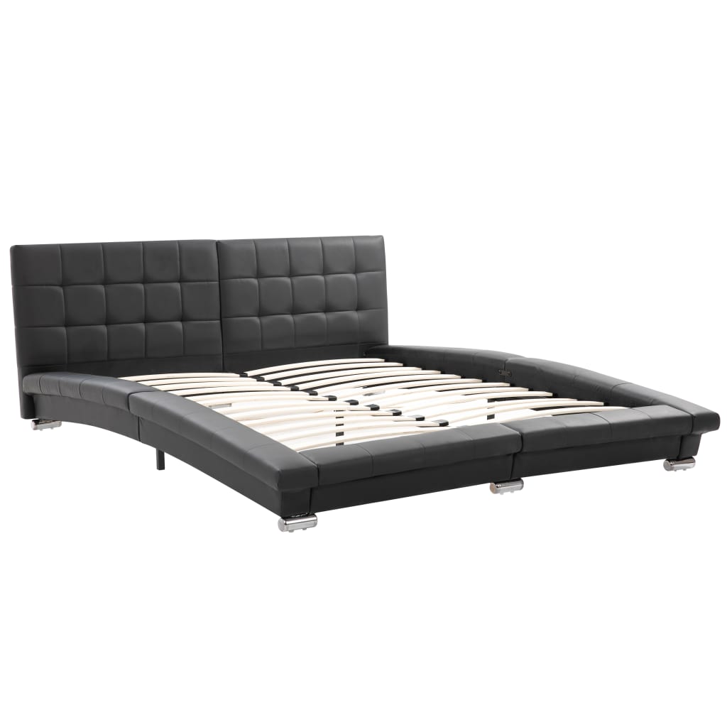 

vidaXL Bedframe kunstleer zwart 150x200 cm