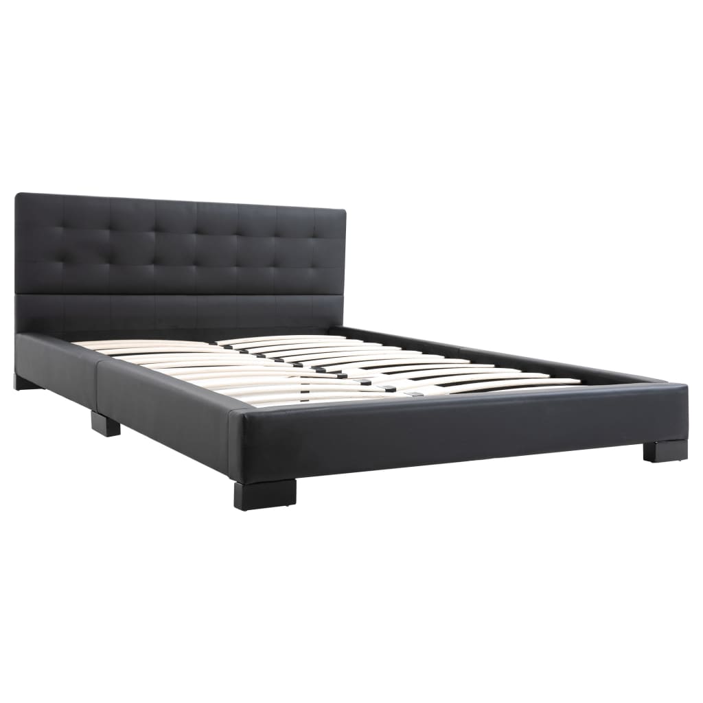 

vidaXL Bedframe kunstleer zwart 135x190 cm