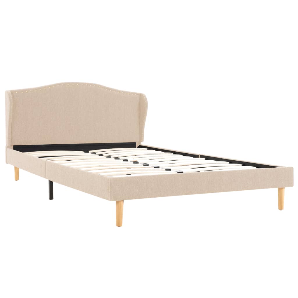 

vidaXL Bedframe stof beige 120x190 cm