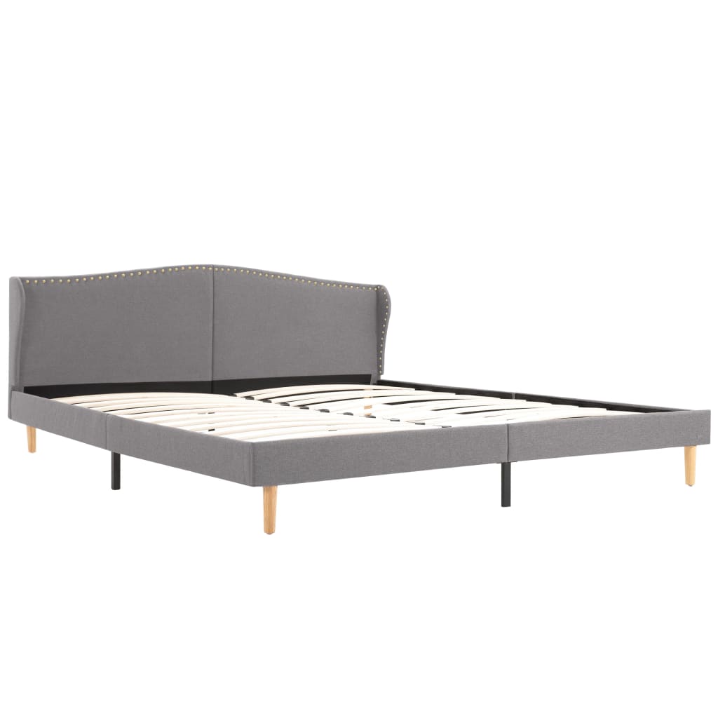 

vidaXL Bedframe stof lichtgrijs 150x200 cm