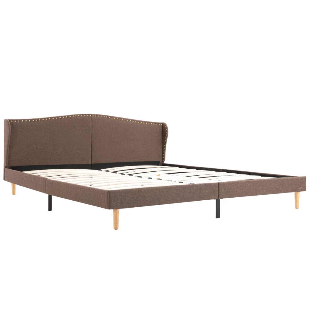 

vidaXL Bedframe stof bruin 180x200 cm