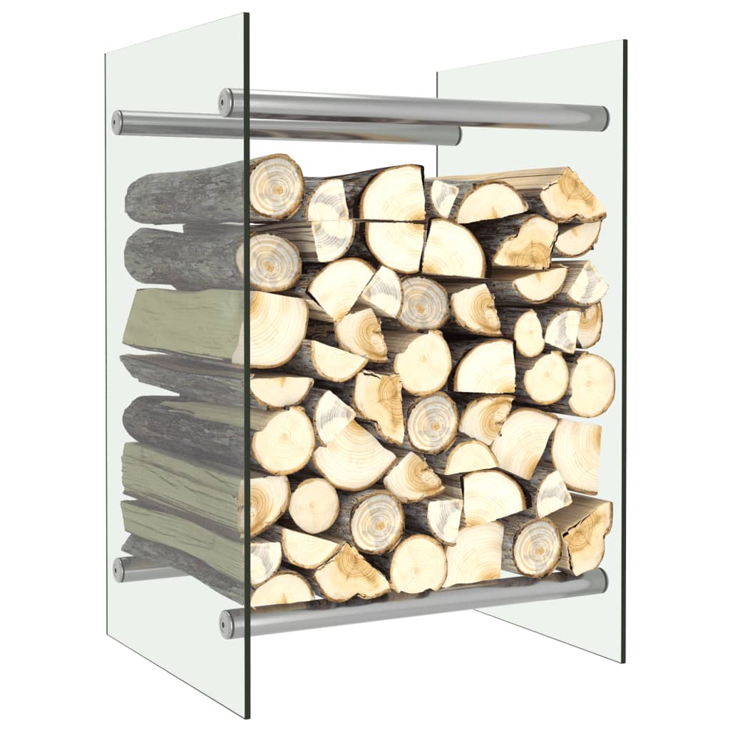 vidaXL Rastel lemne de foc, transparent, 40 x 35 x 60 cm, sticlă vidaXL