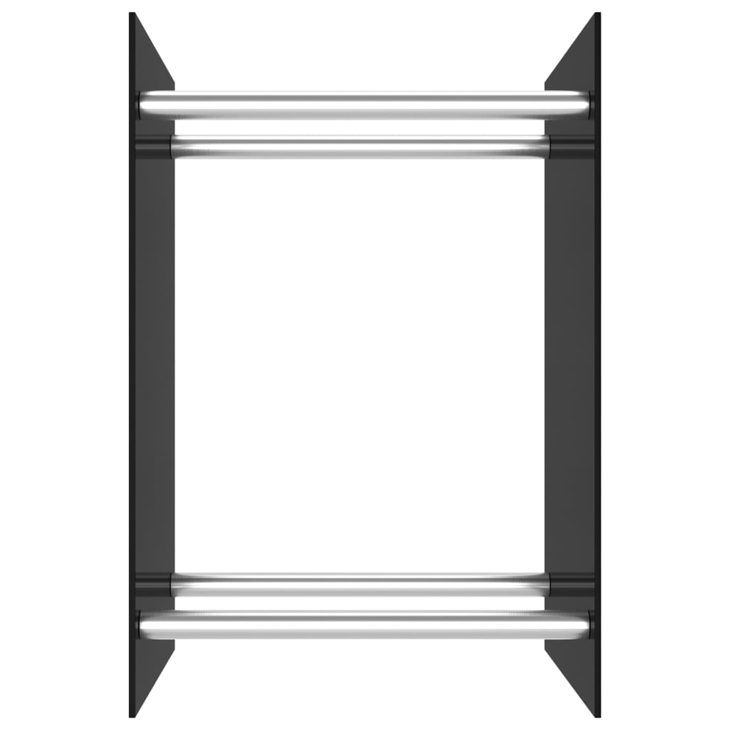 Haardhoutrek 40x35x60 cm glas zwart