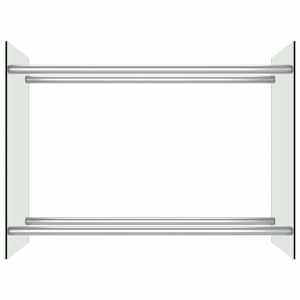 vidaXL Stojak na drewno opałowe, przezroczysty, 80x35x60 cm, szklany