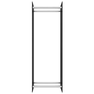 vidaXL Vedstativ svart 40x35x120 cm glass