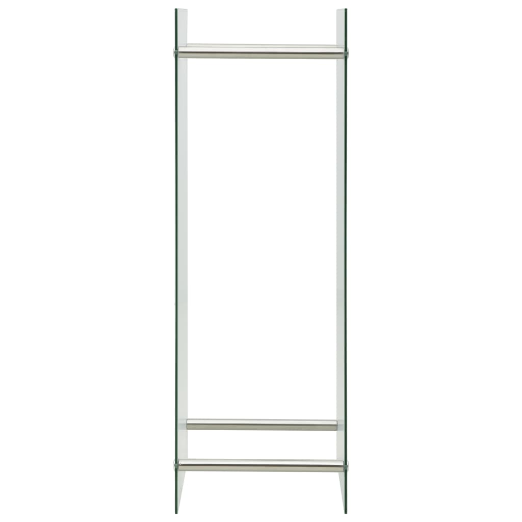 vidaXL Portant de bois de chauffage Blanc 40x35x120 cm Verre