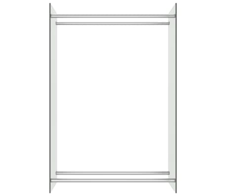 vidaXL Brennholzregal Transparent 80 x 35 x 120 cm Glas