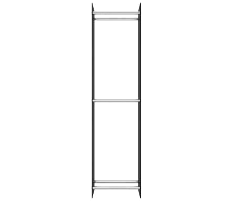 vidaXL Firewood Rack Black 40x35x160 cm Glass