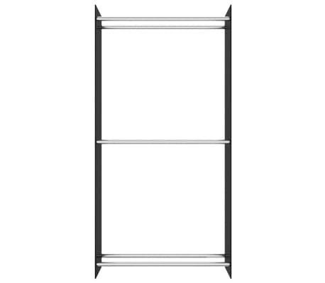 vidaXL Haardhoutrek 80x35x160 cm glas zwart