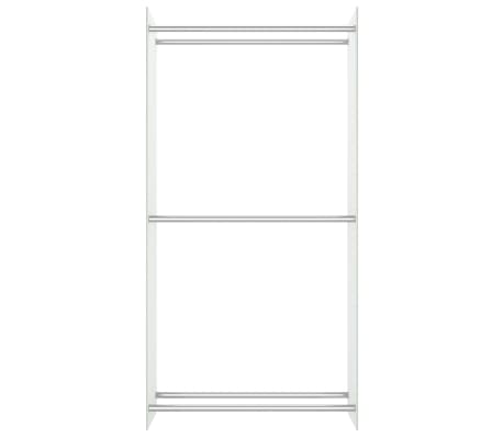 vidaXL Portant de bois de chauffage Blanc 80x35x160 cm Verre