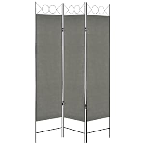 vidaXL Kambario pertvara, 3 d., antracito sp., 120x180cm