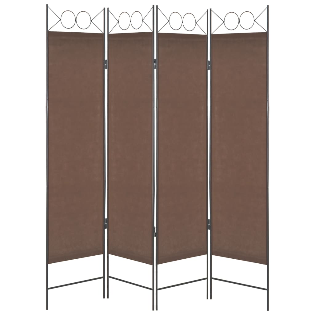 

vidaXL Kamerscherm met 4 panelen 160x180 cm bruin