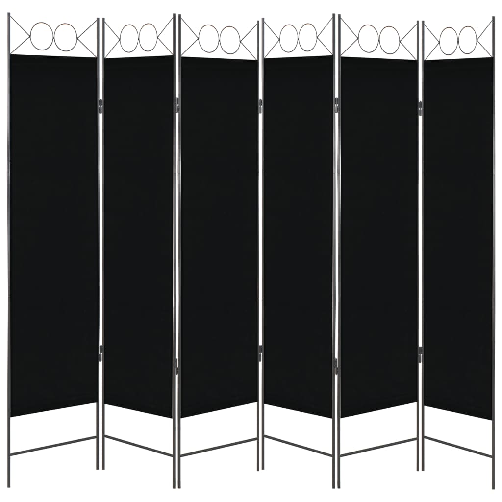 

vidaXL Kamerscherm met 6 panelen 240x180 cm zwart