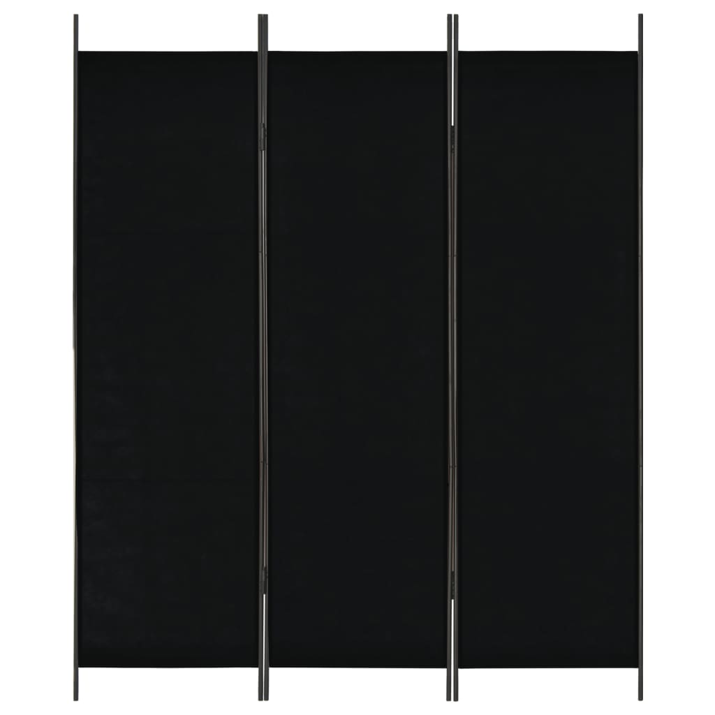 vidaXL Paravan de cameră cu 3 panouri, negru, 150 x 180 cm Mobila Laguna imagine noua