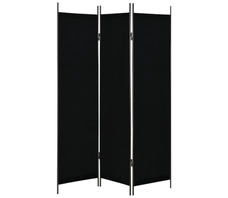 vidaXL 3-Panel Room Divider Black 150x180 cm